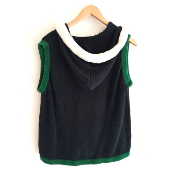 VTG Christmas Holidays Blingy Snowflakes 3D Zip Hoodie Cardigan Pockets Size L - Picture 4 of 9